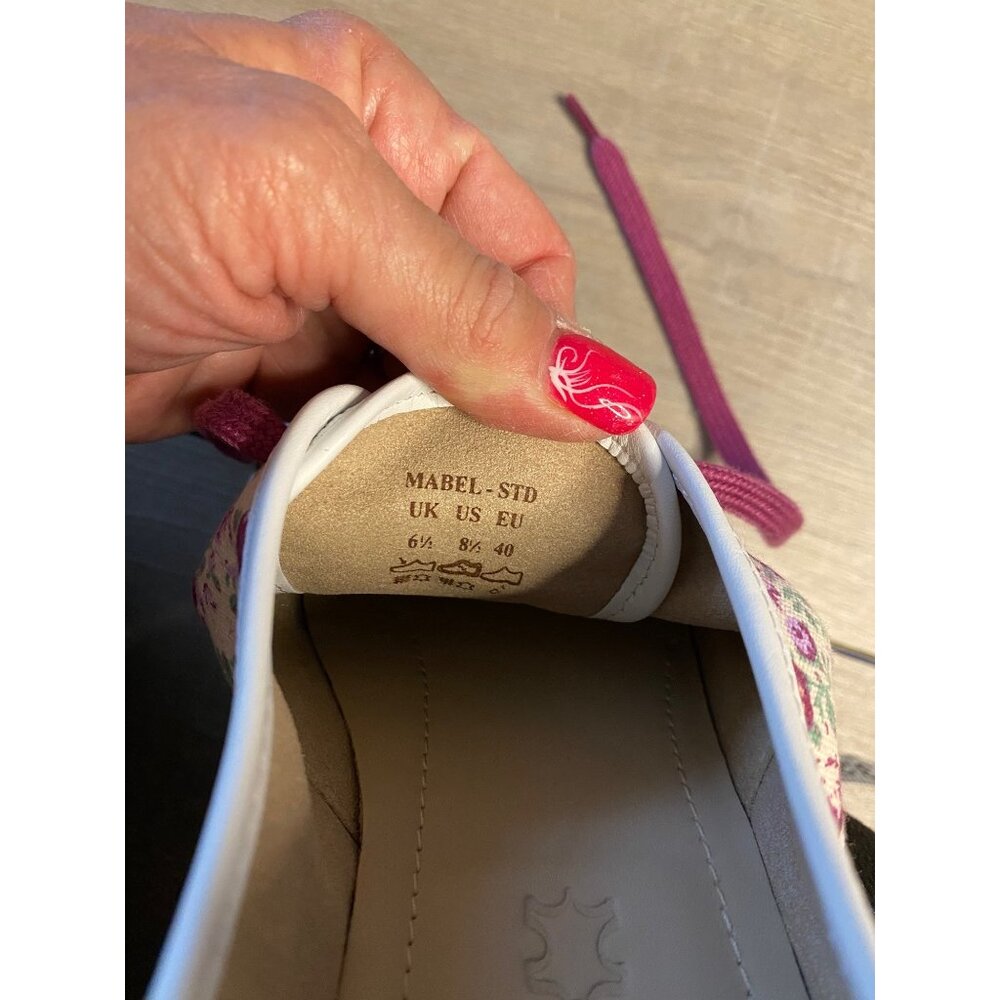 Hotter UK Mabel Floral Sneakers Tennis Shoes Size 8.5 - Picture 8 of 10